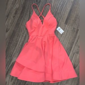 Windsor Coral/Pink Skater Mini Dress